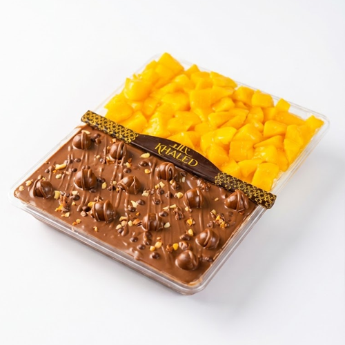 طبق كنافة نص مانجو و نص روشيه